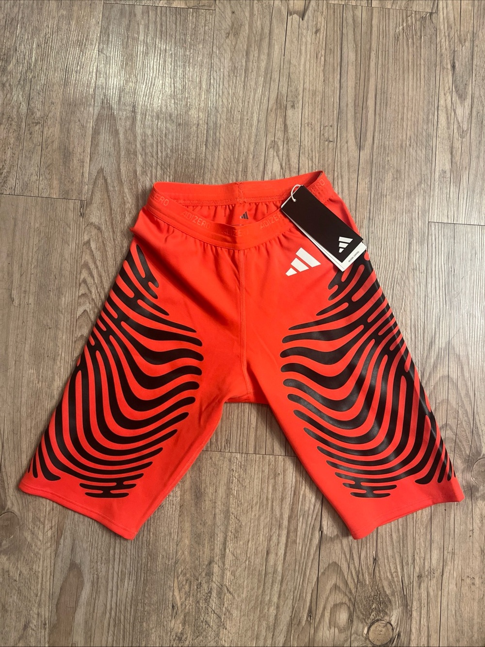 NWT Adidas ADIZERO Rheon Pro Elite Women Running Half Tights Red IX8977 Size XS